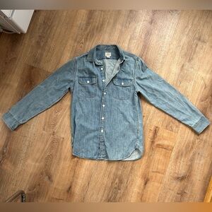 J. Crew Light Wash Denim Shirt Jacket - Blue